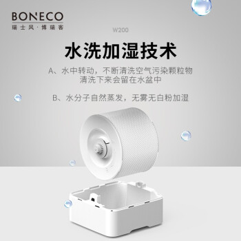 瑞士风/博瑞客（BONECO0)原装进口无雾加湿器空气清洗器低噪音办公室 